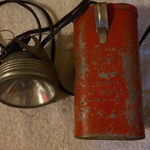 Vintage Justrite Forester West Fire Equip San Francisco US Government Headlamp